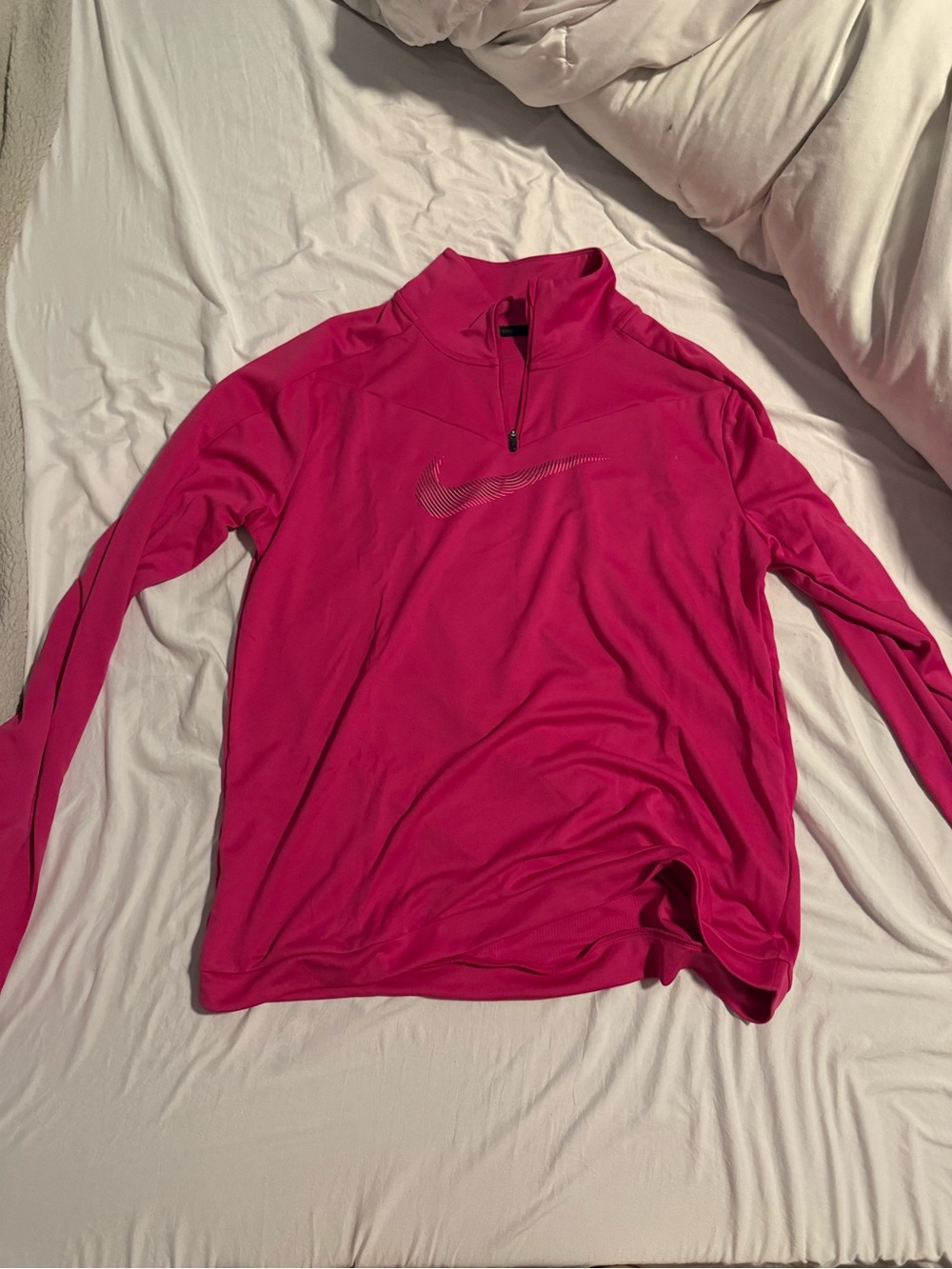 Nike Hot Pink Quarter-Zip Performance Pullover